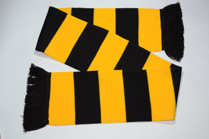 Black and Yellow Bar Acrylic Football Scarf