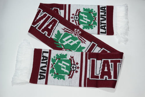 Latvia Acrylic Football Scarf