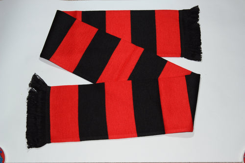 Red and Black Bar Acrylic Football Scarf