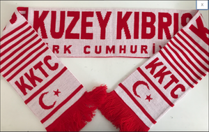 KKTC Northern Cyprus Acrylic Football Scarf