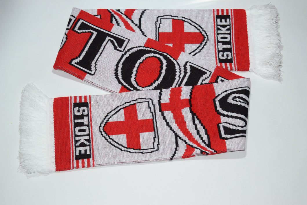 Stoke Acrylic Football Scarf